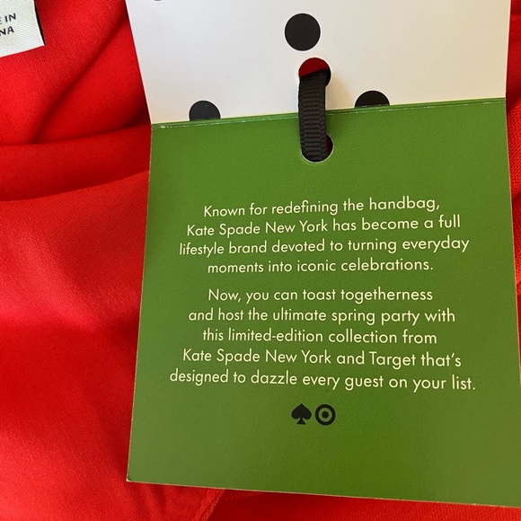 Kate Spade Target Red Scalloped Mini Dress Size M Sleeveless Cotton Sheath Shift - Picture 8 of 11